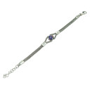 Heritage Collection Vintage Inspired Adjustable Sterling Silver Chain Bracelet - Jasmin Flowers