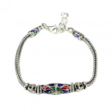 Heritage Collection Vintage Inspired Adjustable Sterling Silver Chain Bracelet - The Bejeweled