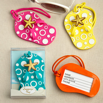 Flip Flop luggage tags in decorative 24 piece display box