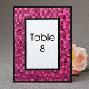 Fabulous Fuchsia 4 x 6 Mosaic frame with glass with black borders
