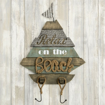 Boat Shaped wall sign - 'Relax on the Beach' From Gifts By PartyFairyBox®