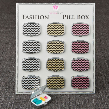 Fabulous Glitter Chevron pill Box from gifts by PartyFairyBox®