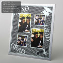 4 opening collage glitter silver matte frame