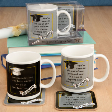 Grad mug & Coaster set - 2 assorted styles from gifts by PartyFairyBox®