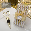 Gold heart design metal bottle stopper from PartyFairyBox®