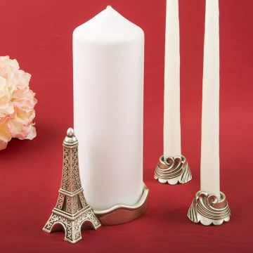 Paris / Eiffel tower themed Unity candle set from PartyFairyBox®
