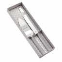 Celebrity Bling Silver cake server set with Rhinestone rows