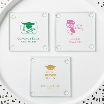 personalized stylish coasters  - graduation design