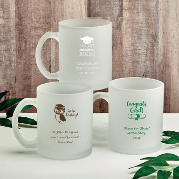 Design your own personalized 11oz frosted glass coffee mug