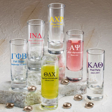 Shooter Glass: Greek Designs