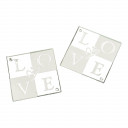 Love Glass Coasters (Set Of 2)
