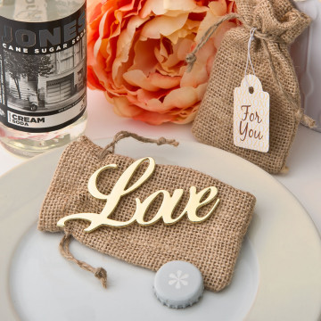 shabby chic Gold Love Bottle opener from PartyFairyBox®