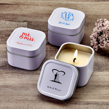 Design your own direct screen printed  travel  candle tin