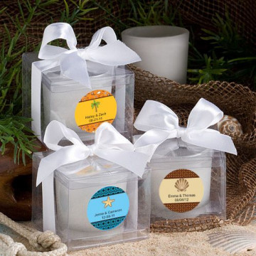 PartyFairyBox®'s Personalized Expressions  Collection Candle Favors - Beach