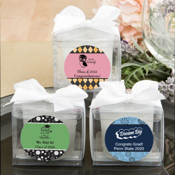 PartyFairyBox®'s Personalized Expressions Collection Candle Favors - Graduation
