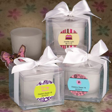 PartyFairyBox®'s Personalized Expressions  Collection Candle Favors - Sweet 16