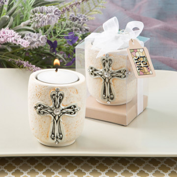 Cross design candle tea light holder from PartyFairyBox®