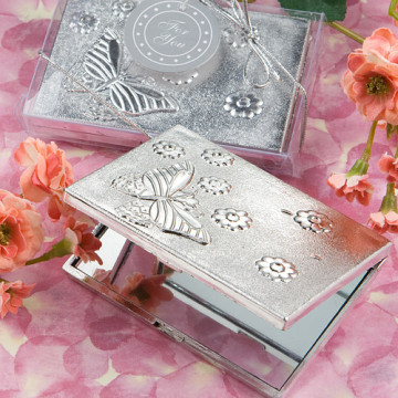 Elegant  Reflections Collection Butterfly Design Mirror Compact Favors