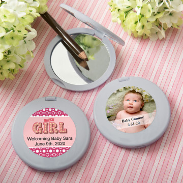 Personalized Expressions Collection silver Compact mirror  - Baby