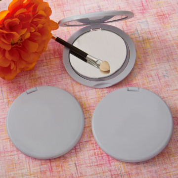 Perfectly Plain Collection Silver Compact  Mirrors