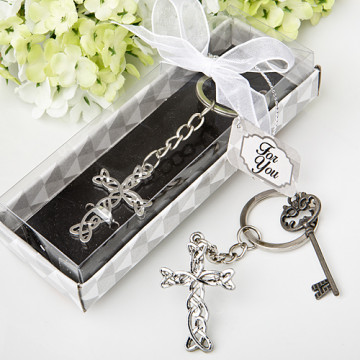 Delicate Intertwined metal cross key chain from PartyFairyBox®