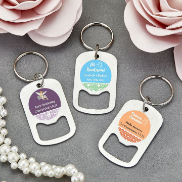 personalized expressions stainless steel small key chain bottle opener