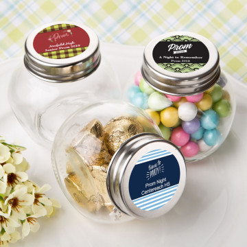 Personalized Candy Glass Jar - prom design
