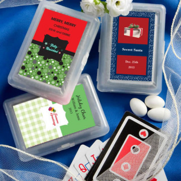 Design Your Own Collection Playing Card Favors - Holiday Themed
