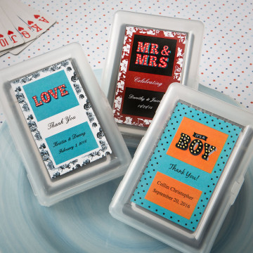 Personalized Playing Card Favor - Marquee Design