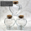 Perfectly Plain Collection heart shaped glass jars