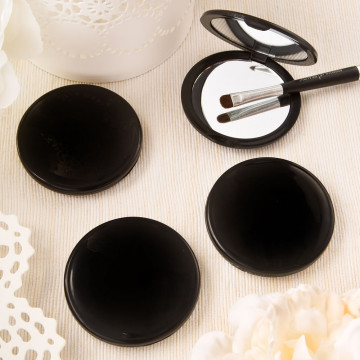 Black compact mirror from PartyFairyBox®'s Perfectly Plain Collection