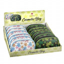 cosmetic bag with leaf design - 2 assorted