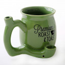 premium roast & Toast single wall mug - green with black print