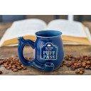 Sip Puff Pass mug - Blue with white letters