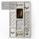 wall collage - antique ivory color - vertical - 8 openings