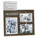 triple wood Grandkids frame - Holds one 5x7 and two 4x6 photos
