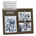 triple wood Family frame - Holds one 5x7 and two 4x6 photos