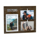 triple wood Sisters frame - Holds one 5x7 and two 4x6 photos