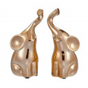 ROSE  GOLD SET OF 2 intertwined SMALL ELEPHANTS