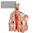 ROSE  GOLD SET OF 2 intertwined SMALL ELEPHANTS