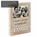 family wood frame - distressed wood finish