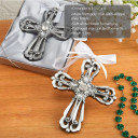 Silver Cross Ornament with Antique Finish from PartyFairyBox®