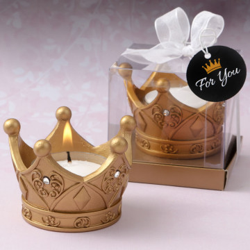 Royal gold Crown tea light candle from PartyFairyBox®
