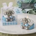 cute baby elephant with blue design tea light holder